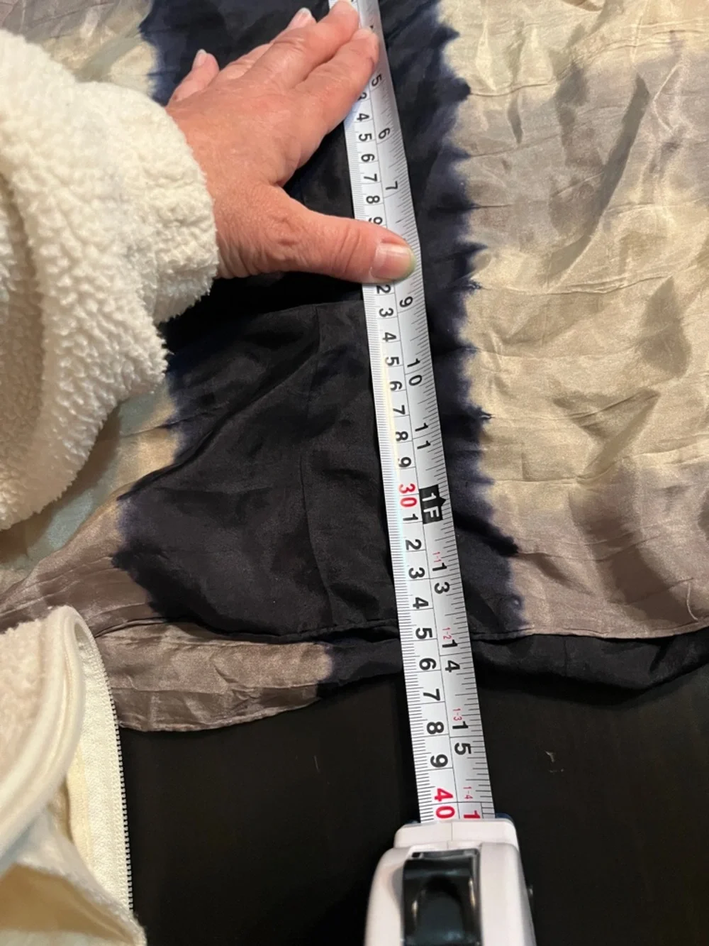 Bird by Juicy Couture Black and Cream Tie-Dye Scarf